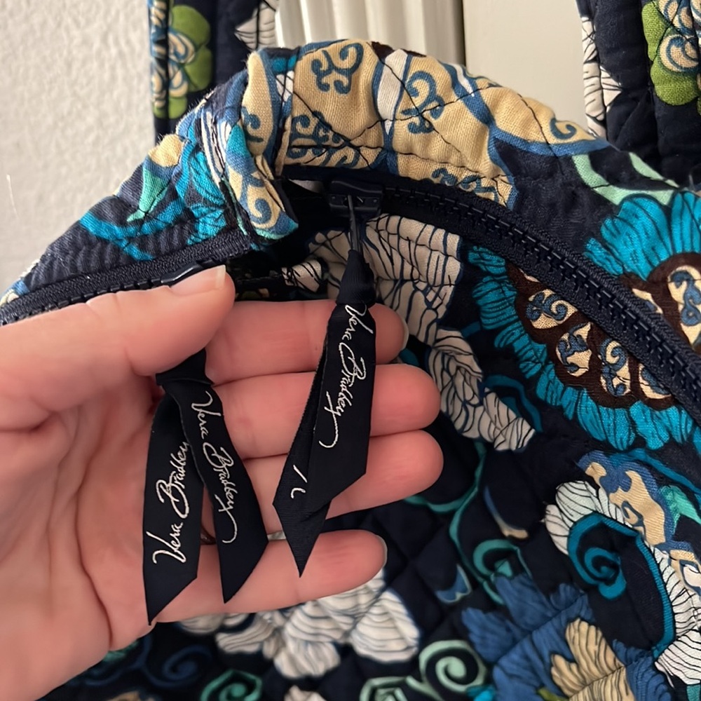 Vera Bradley Mod Floral Blue Garment Bag Lrg Lightweight Cotton Travel Accessory - Picture 5 of 16